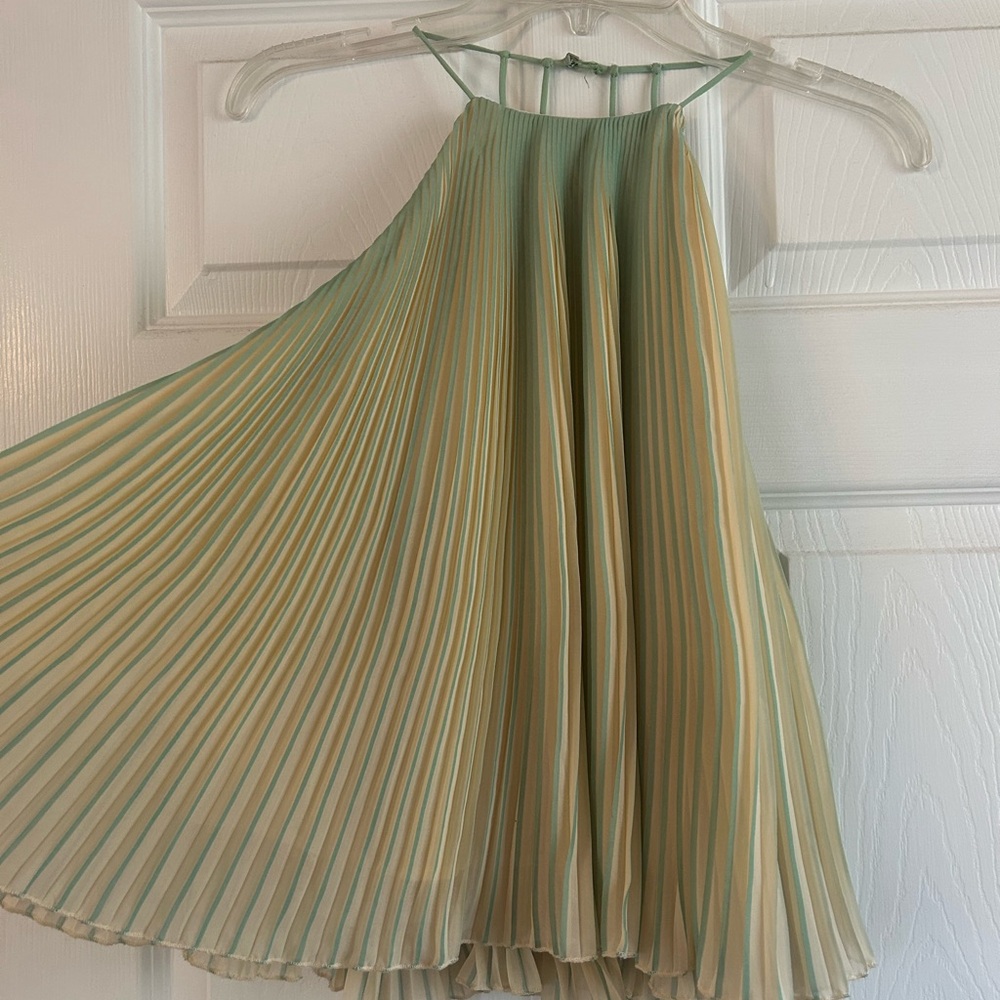 Kimchi Blue Sheer Cream and Mint Top